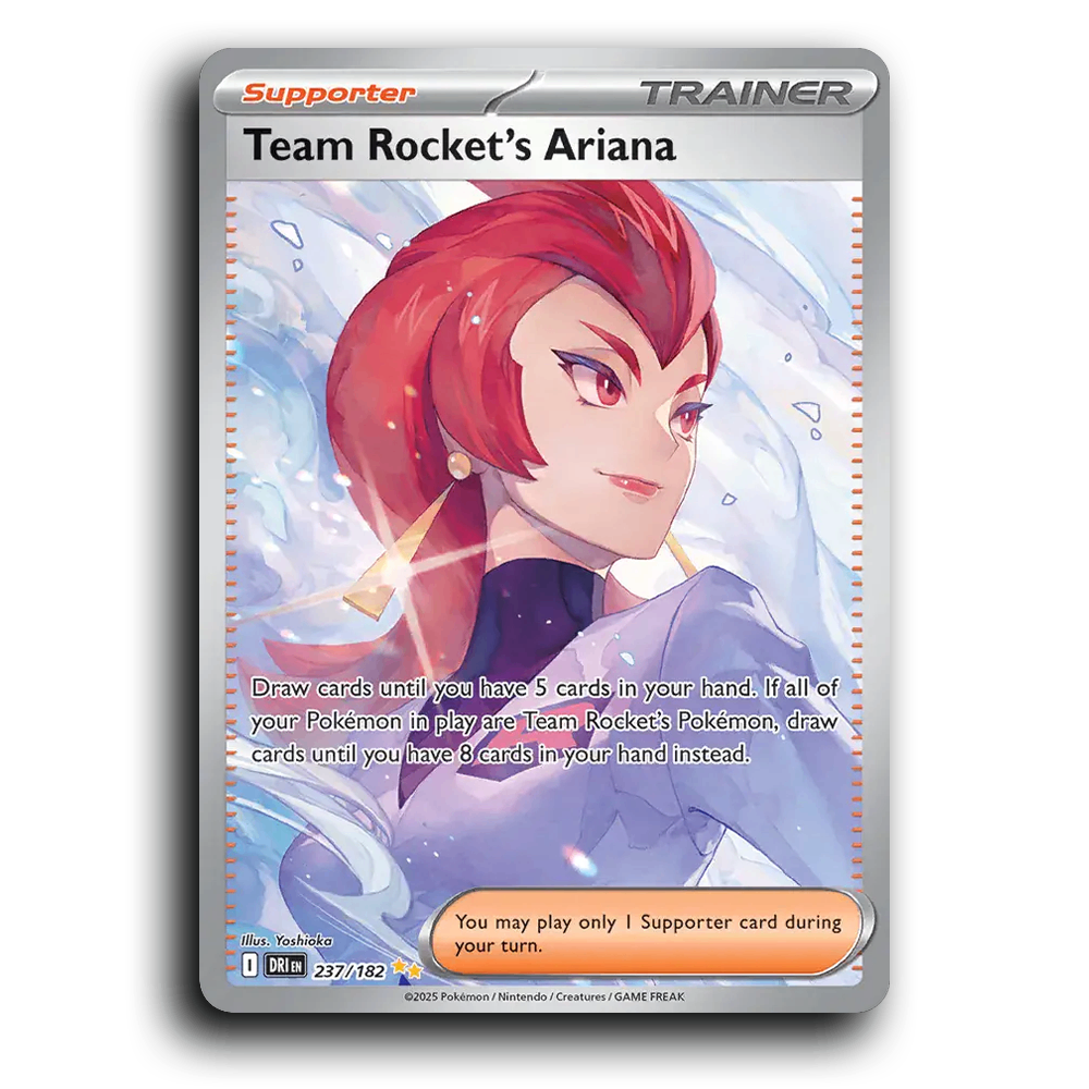 Team Rocket's Ariana 237/182 Destined Rivals Special Illustration Rare Pokemon Card TCG Holofoil