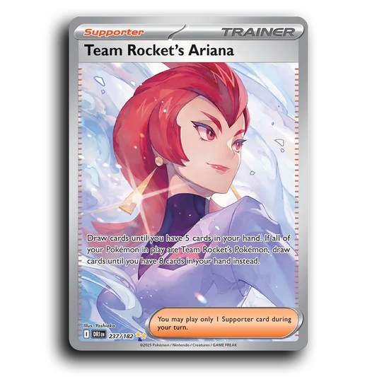 Team Rocket's Ariana 237/182 Destined Rivals Special Illustration Rare Pokemon Card TCG Holofoil