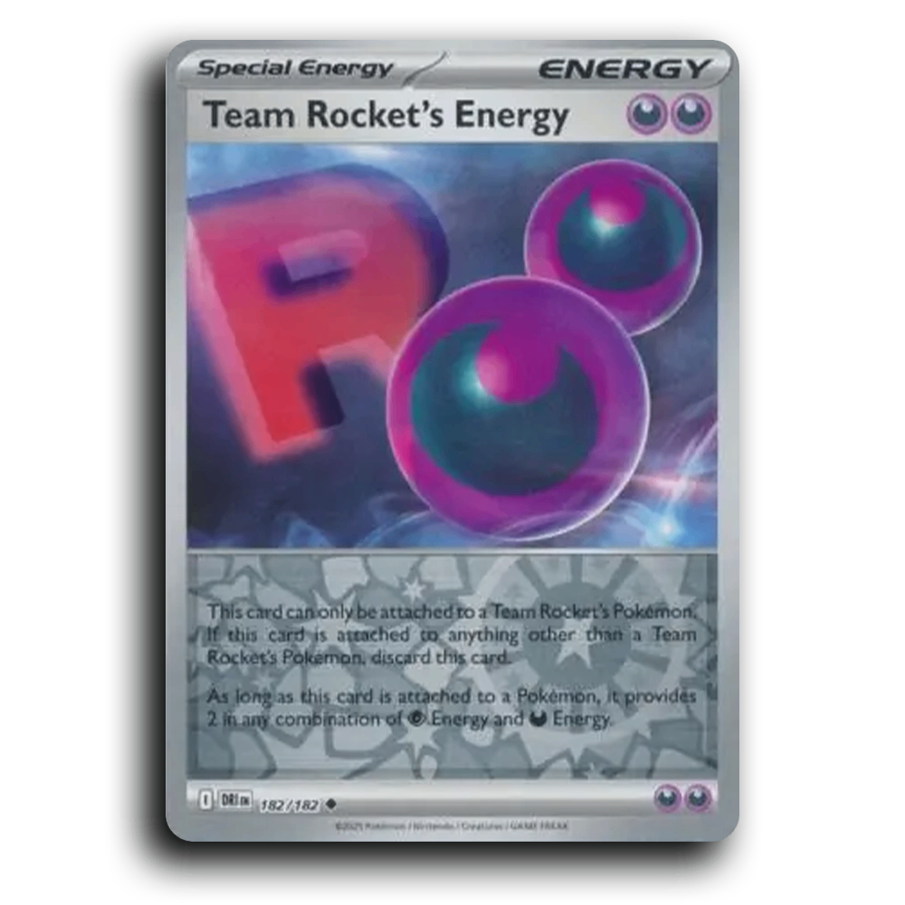 Team Rocket's Energy Destined Rivals 182/182 Uncommon Pokemon card TCG Reverse Holo