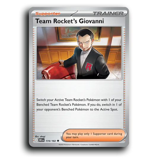 Team Rocket's Giovanni Destined Rivals 174/182 Trainer Supporter Uncommon Pokemon Card TCG