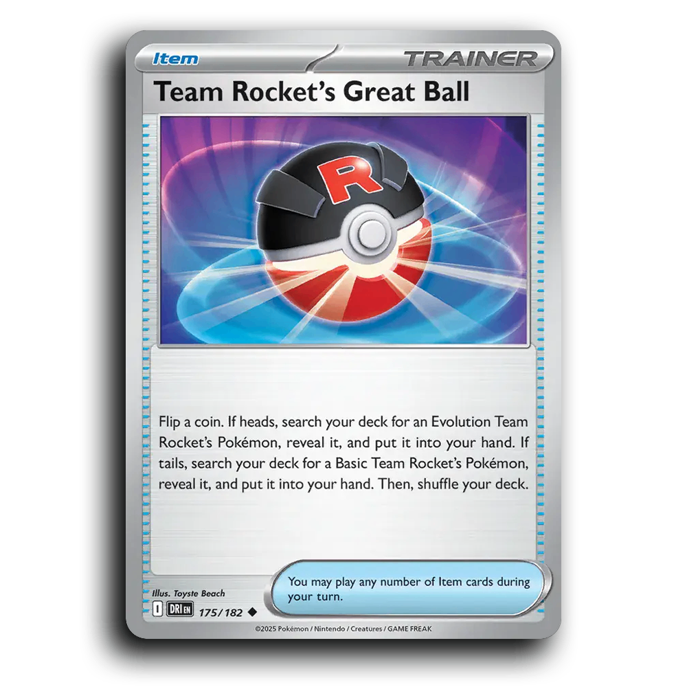 Team Rocket's Great Ball Destined Rivals 175/182 Uncommon Pokemon card TCG
