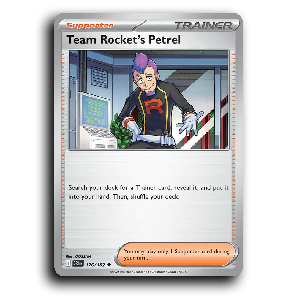 Team Rocket's Petrel Destined Rivals 176/182 Uncommon Pokemon card TCG