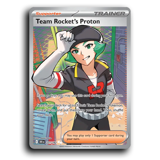 Team Rocket's Proton 227/182 Destined Rivals Ultra Rare Pokemon Card TCG Holofoil