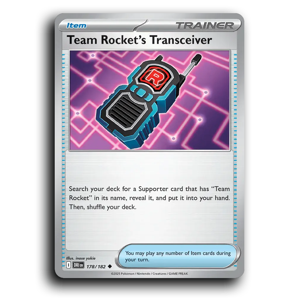Team Rocket's Transceiver Destined Rivals 178/182 Uncommon Pokemon card TCG