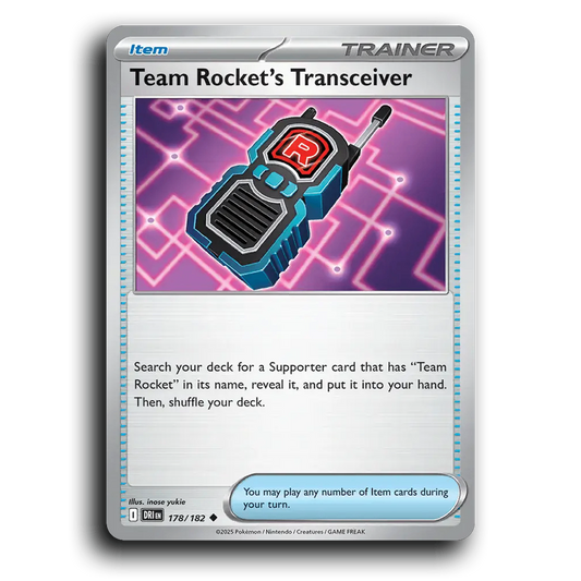 Team Rocket's Transceiver Destined Rivals 178/182 Uncommon Pokemon card TCG