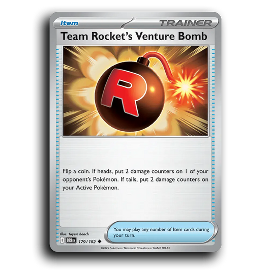 Team Rockets Venture Bomb Destined Rivals 179/182 Uncommon Pokemon card TCG