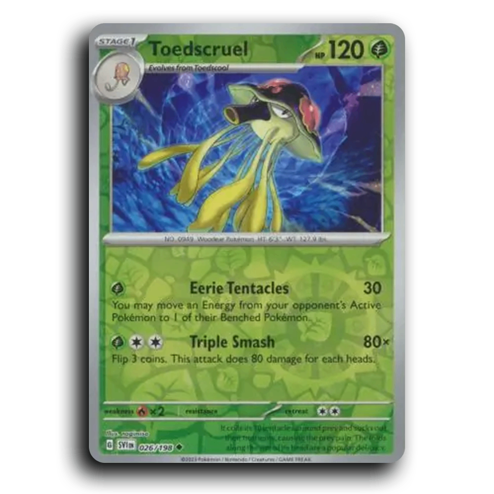 Toedscruel (026/198) [Scarlet & Violet] Uncommon Pokemon Card TCG Near Mint NM Reverse Holo