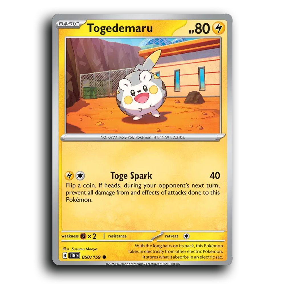 Togedemaru 050/159 Journey Together Common Pokemon Card TCG