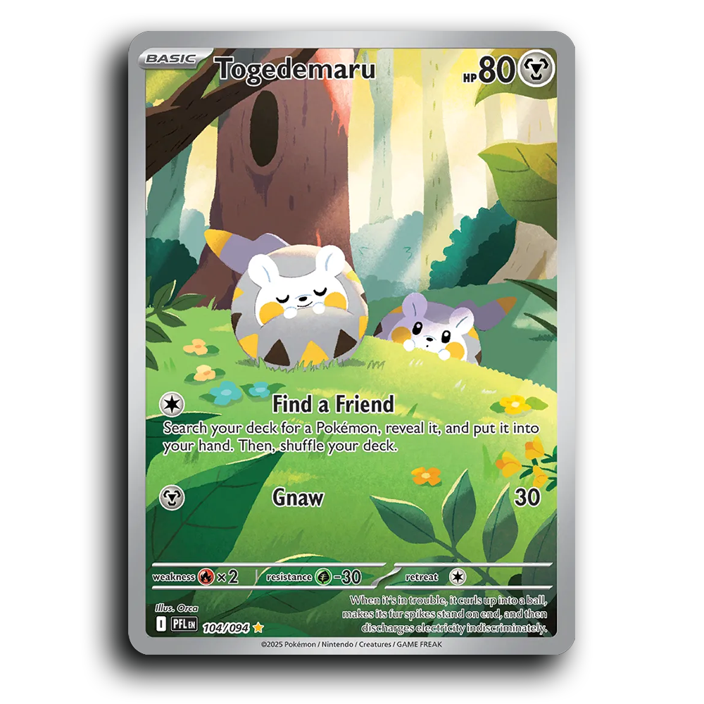 Togedemaru (104/094) [Phantasmal Flames] Illustration Rare Pokemon Card TCG Near Mint NM Holofoil