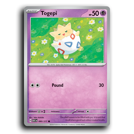 Togepi 080/217 Ascended Heroes Common Pokemon Card TCG Near Mint NM