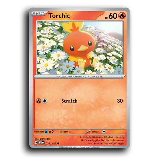 Torchic 022/159 Journey Together Common Pokemon Card TCG