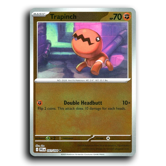Trapinch (051/094) [Phantasmal Flames] Common Pokemon Card TCG Near Mint NM Reverse Holo