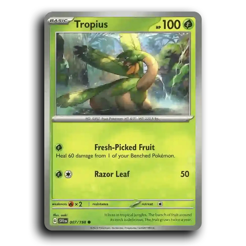 Tropius (007/198) [Scarlet & Violet] Common Pokemon Card TCG Near Mint NM
