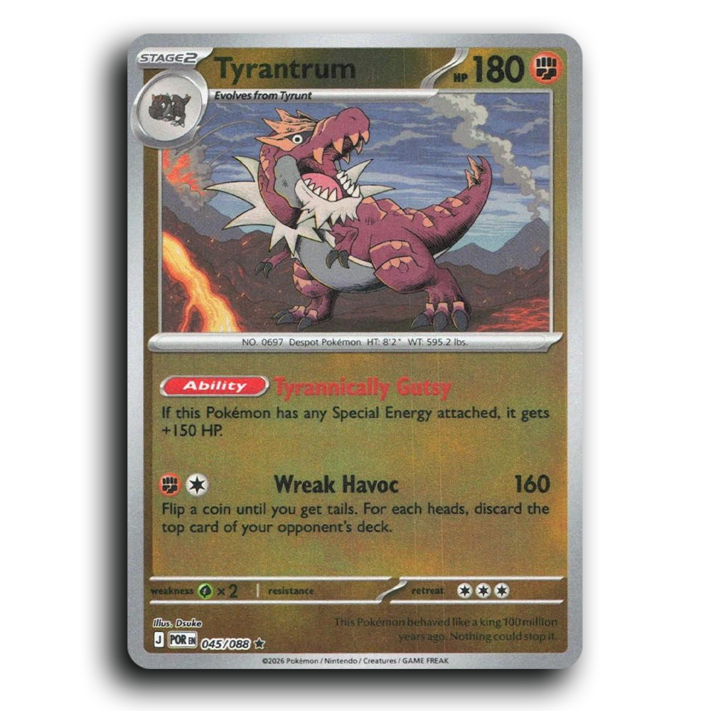 Tyrantrum (045/088) [Perfect Order] Rare Pokemon Card TCG Near Mint NM Reverse Holo