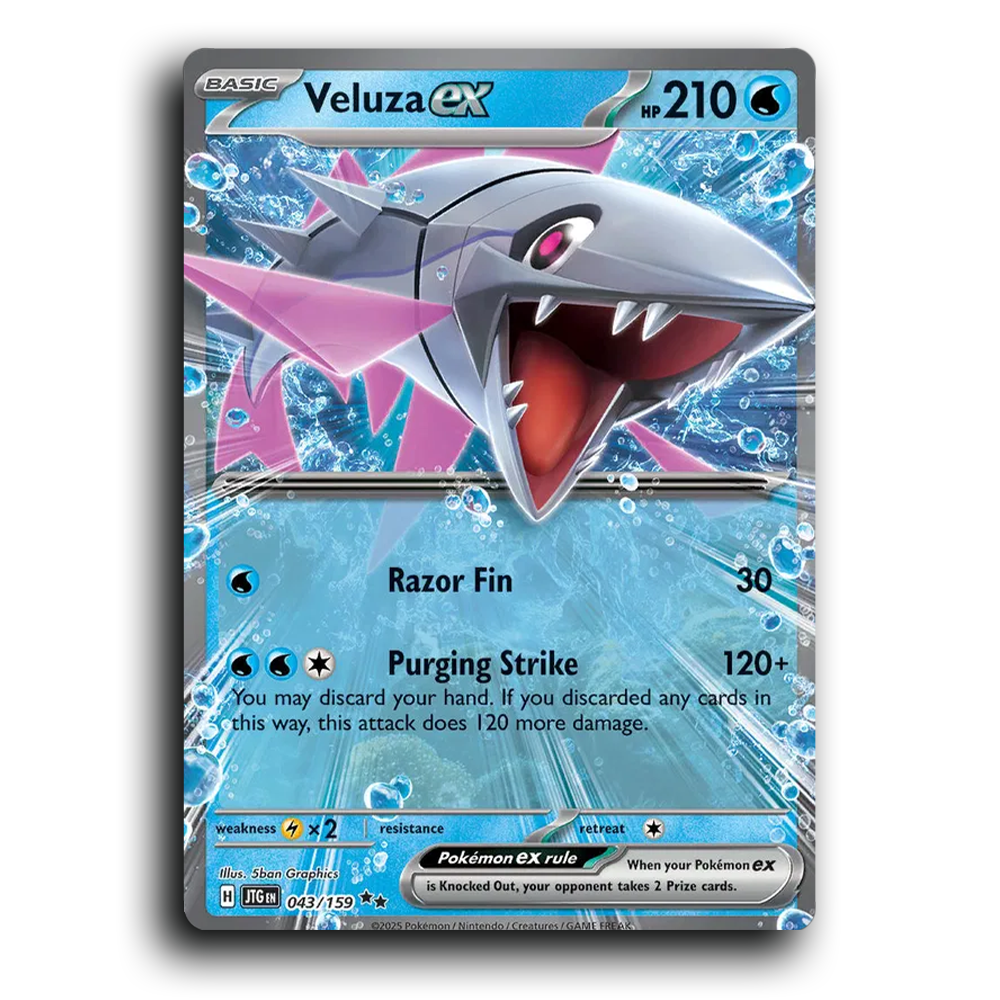 Veluza ex 043/159 Journey Together Double Rare Pokemon Card TCG Holofoil