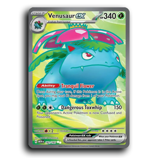 Venusaur ex 182/165 151 Ultra Rare Pokemon Card TCG Near Mint NM Holofoil