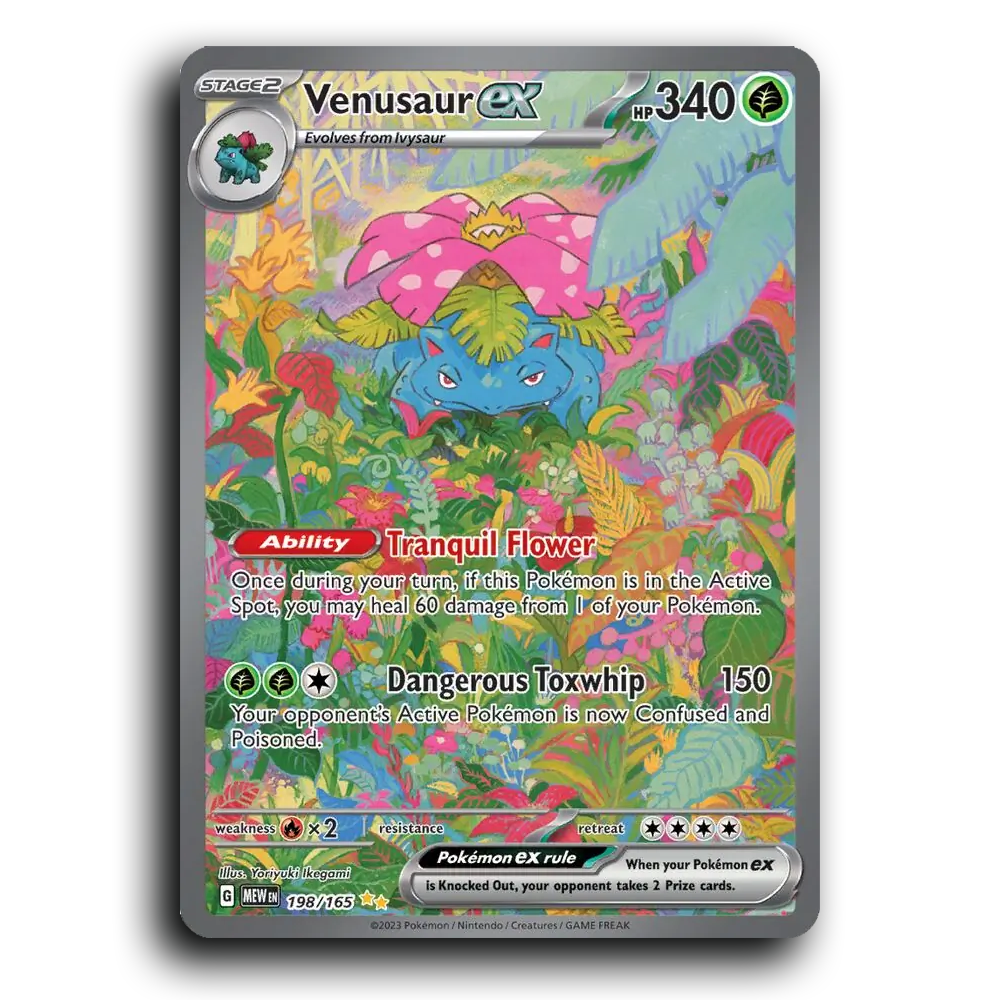 Venusaur ex 198/165 151 Special Illustration Rare Pokemon Card TCG Near Mint NM Holofoil