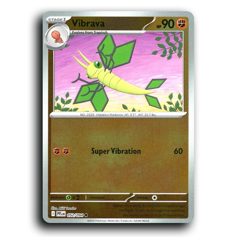 Vibrava (052/094) [Phantasmal Flames] Common Pokemon Card TCG Near Mint NM Reverse Holo