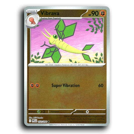 Vibrava (052/094) [Phantasmal Flames] Common Pokemon Card TCG Near Mint NM Reverse Holo