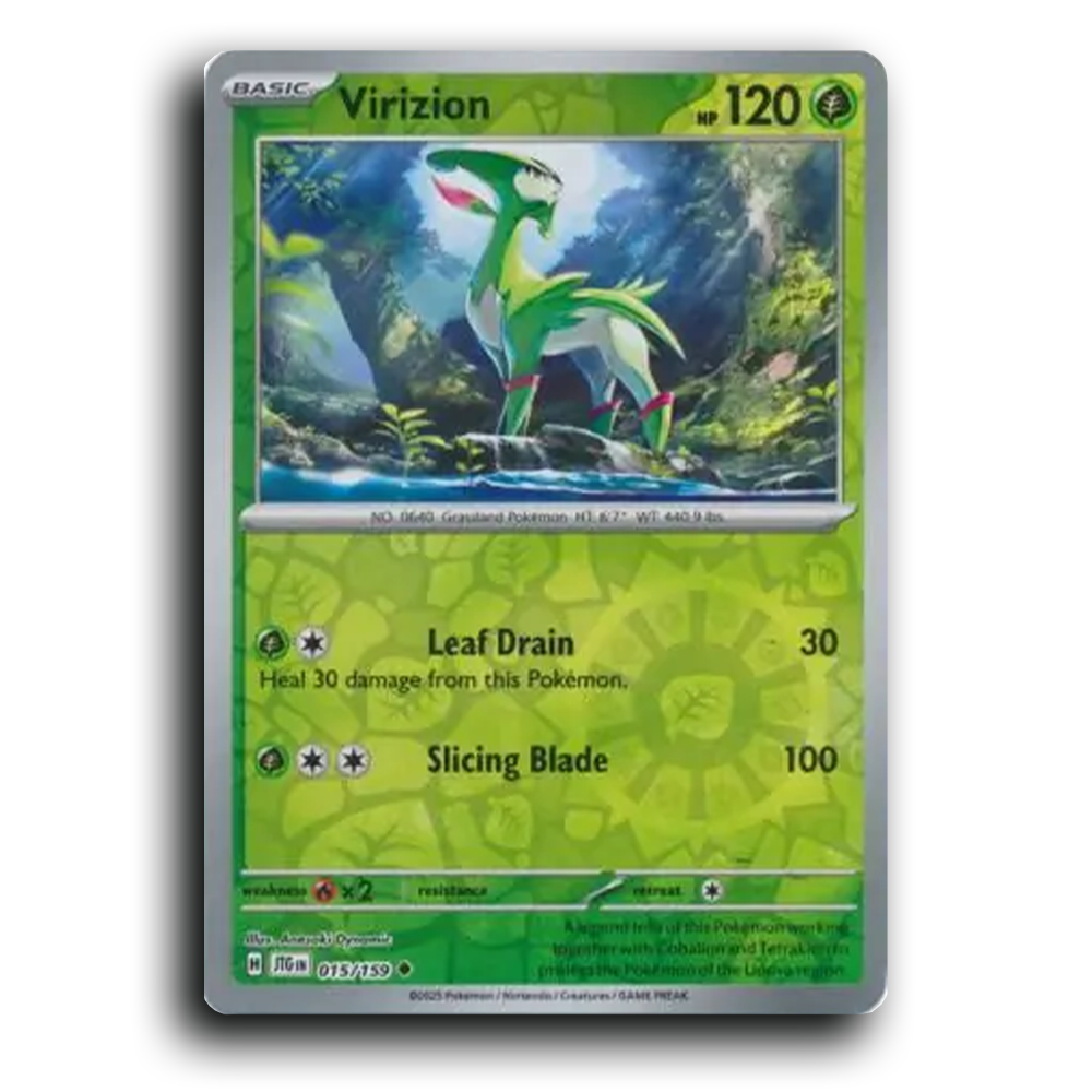 Virizion Journey Together 015159 Uncommon Near Mint Pokemon Card Reverse Holo