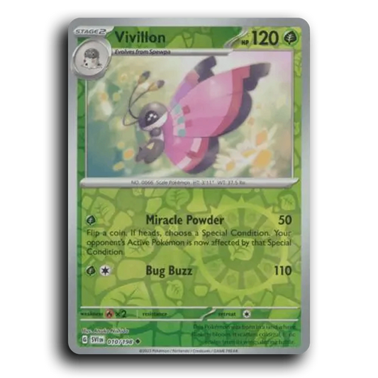 Vivillon (010/198) [Scarlet & Violet] Uncommon Pokemon Card TCG Near Mint NM Reverse Holo