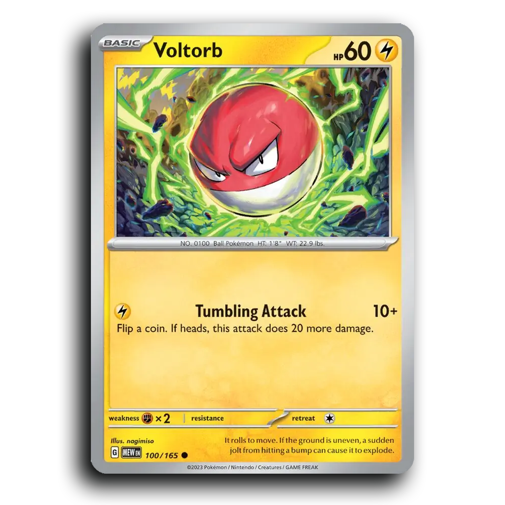 Voltorb 100/165 151 Common Pokemon Card TCG Near Mint NM