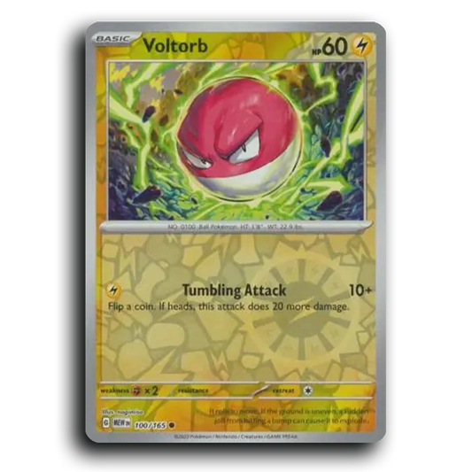 Voltorb 100/165 151 Common Pokemon Card TCG Near Mint NM Reverse Holo