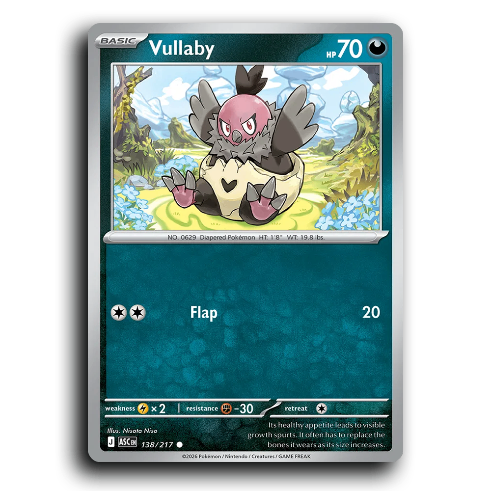 Vullaby 138/217 Ascended Heroes Common Pokemon Card TCG Near Mint NM