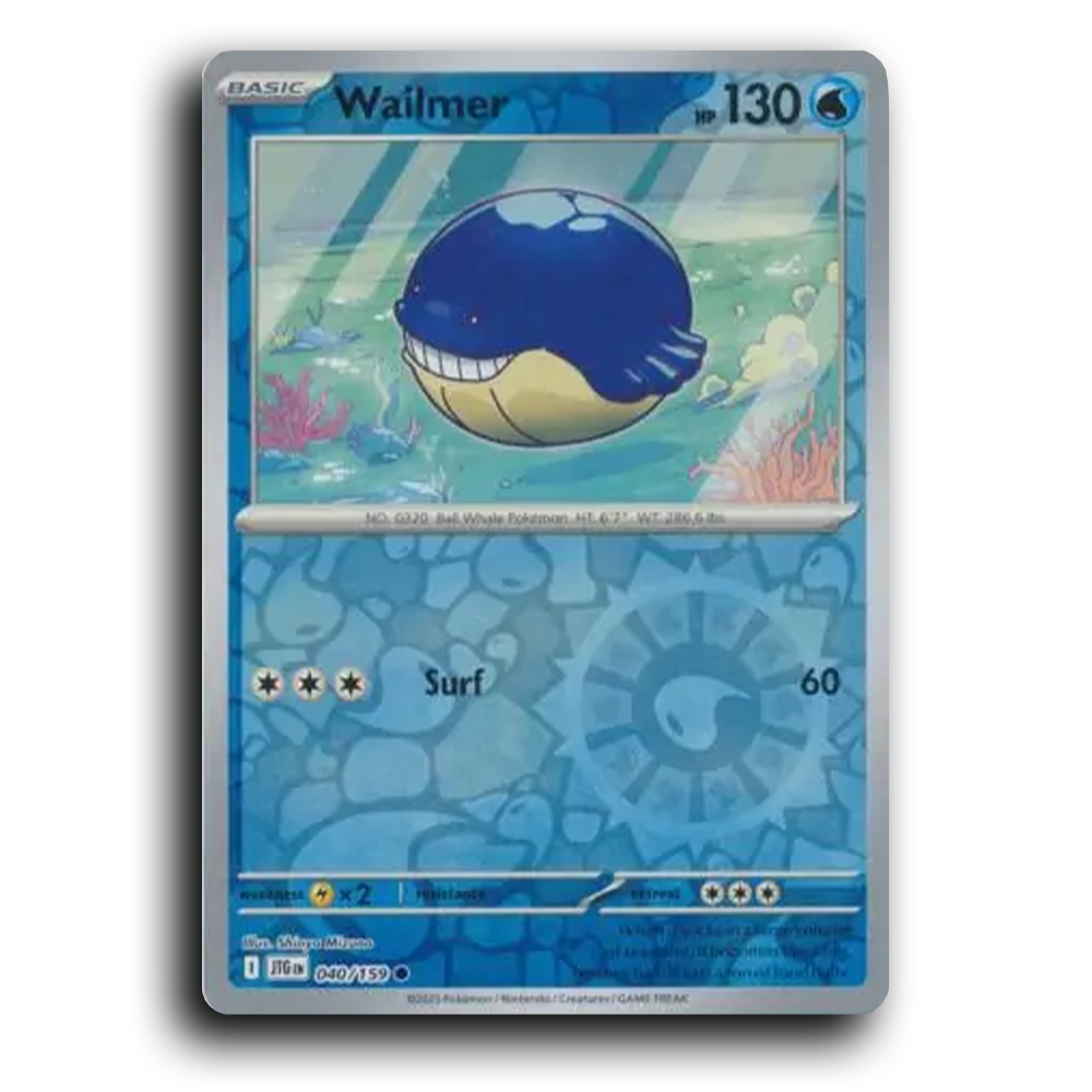Wailmer 040/159 Journey Together Common Pokemon Card TCG Reverse Holo