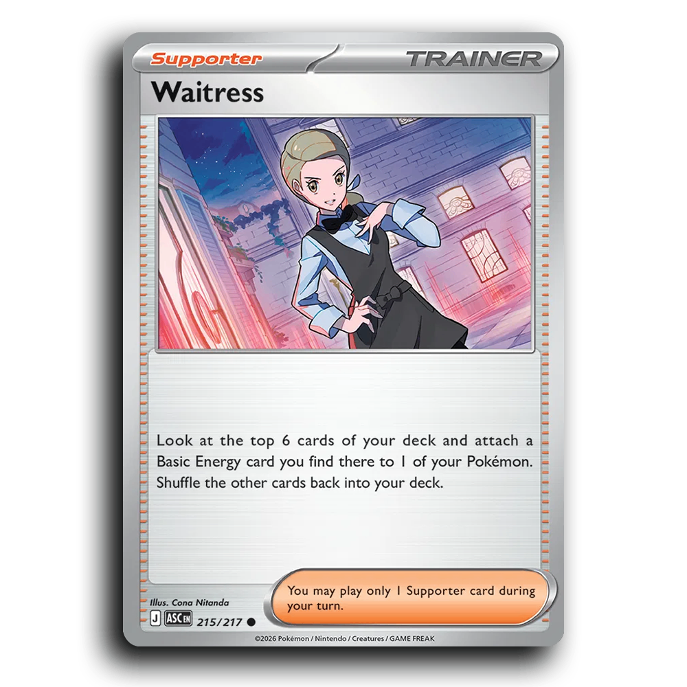 Waitress 215/217 Ascended Heroes Common Pokemon Card TCG Near Mint NM