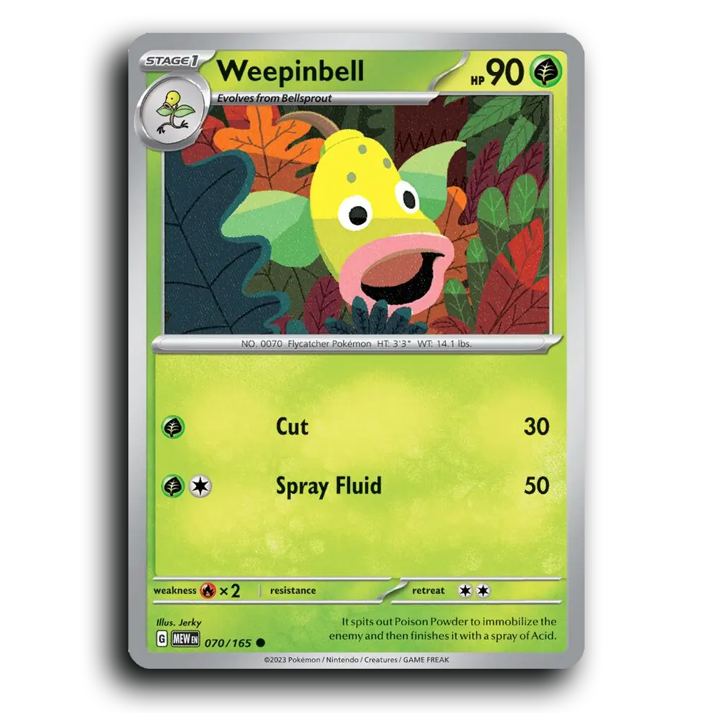 Weepinbell 070/165 151 Common Pokemon Card TCG Near Mint NM 
