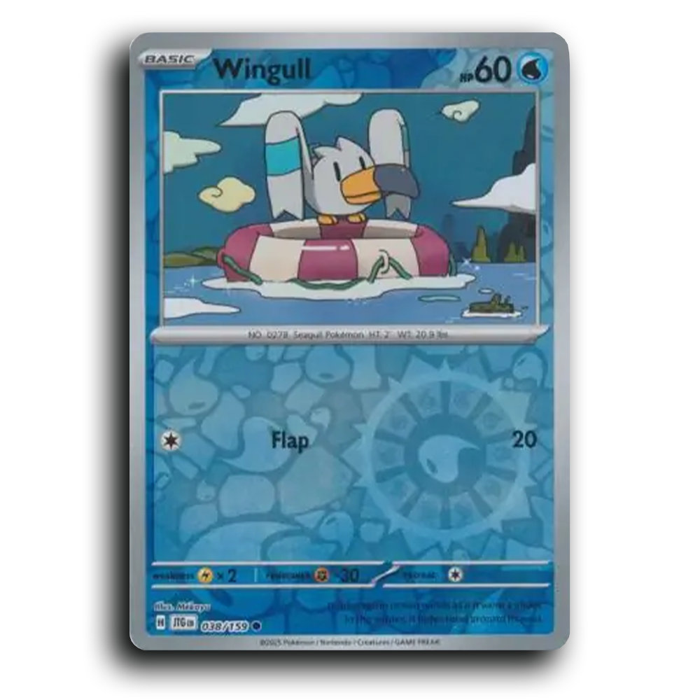 Wingull 038/159 Journey Together Common Pokemon Card TCG Reverse Holo