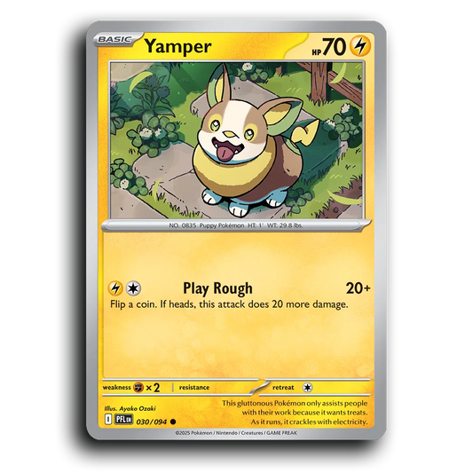 Yamper (030/094) [Phantasmal Flames] Common Pokemon Card TCG Near Mint NM