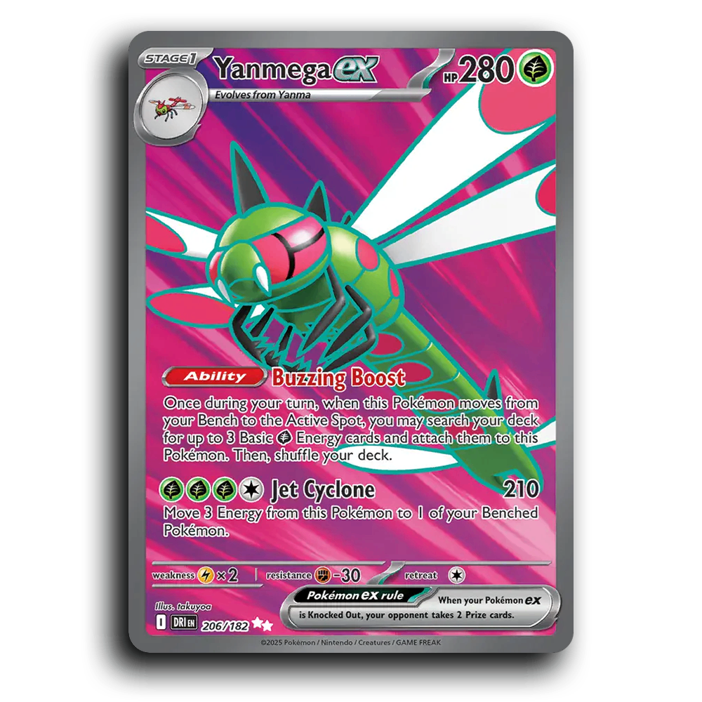 Yanmega ex 206/182 Destined Rivals Ultra Rare Pokemon Card TCG Holofoil