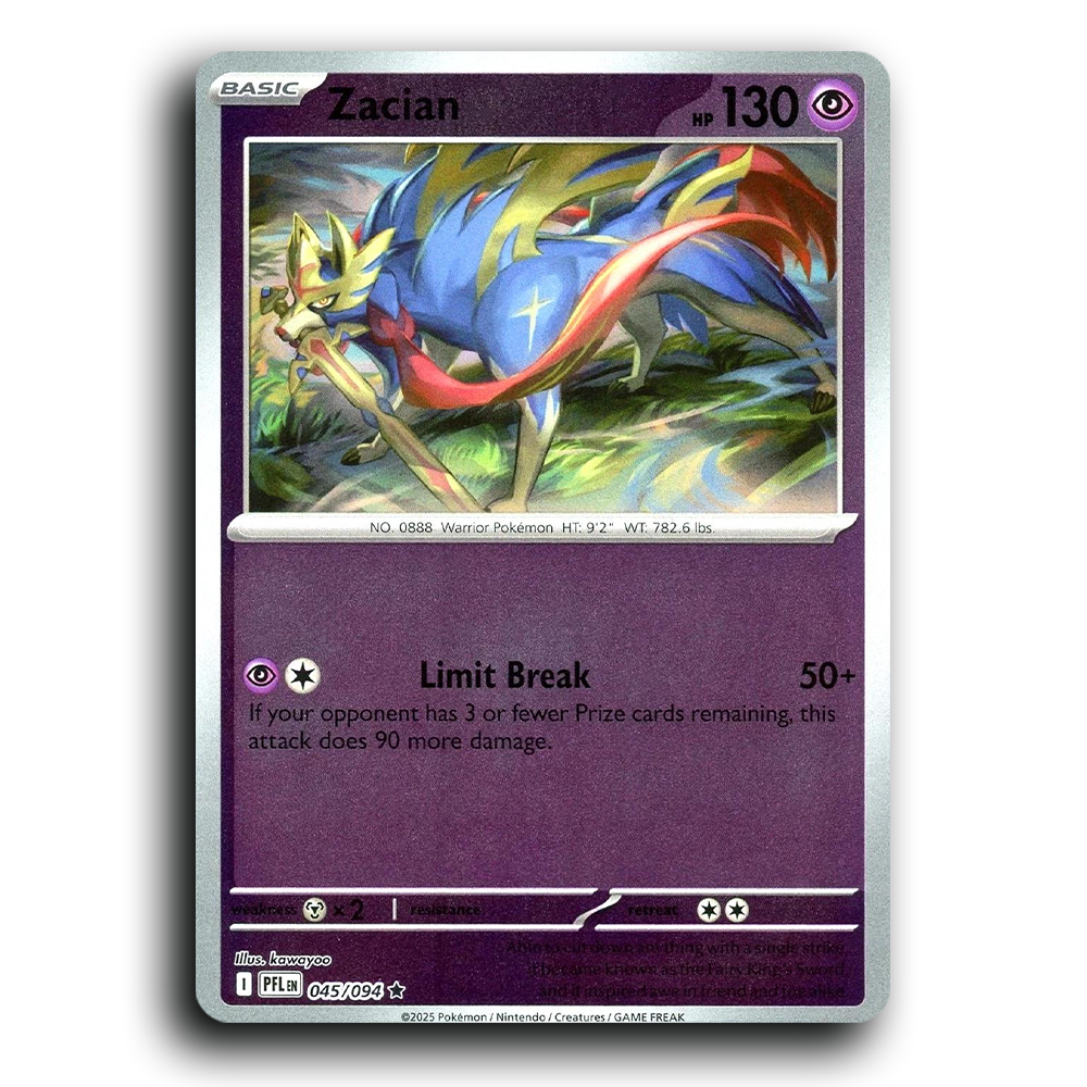 Zacian (045/094) [Phantasmal Flames] Rare Pokemon Card TCG Near Mint NM Reverse Holo