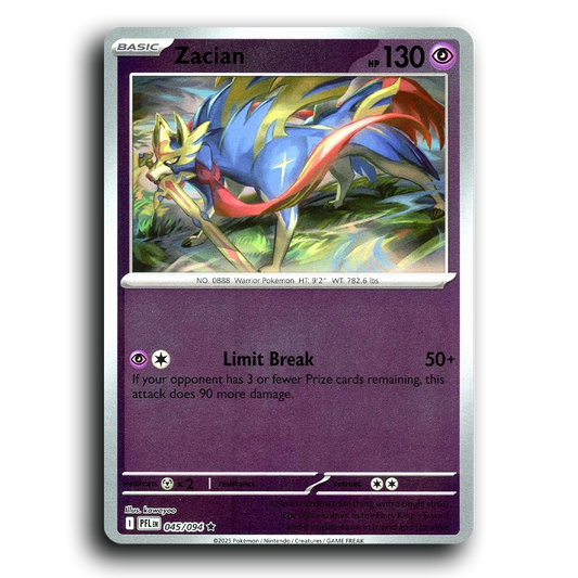 Zacian (045/094) [Phantasmal Flames] Rare Pokemon Card TCG Near Mint NM Reverse Holo