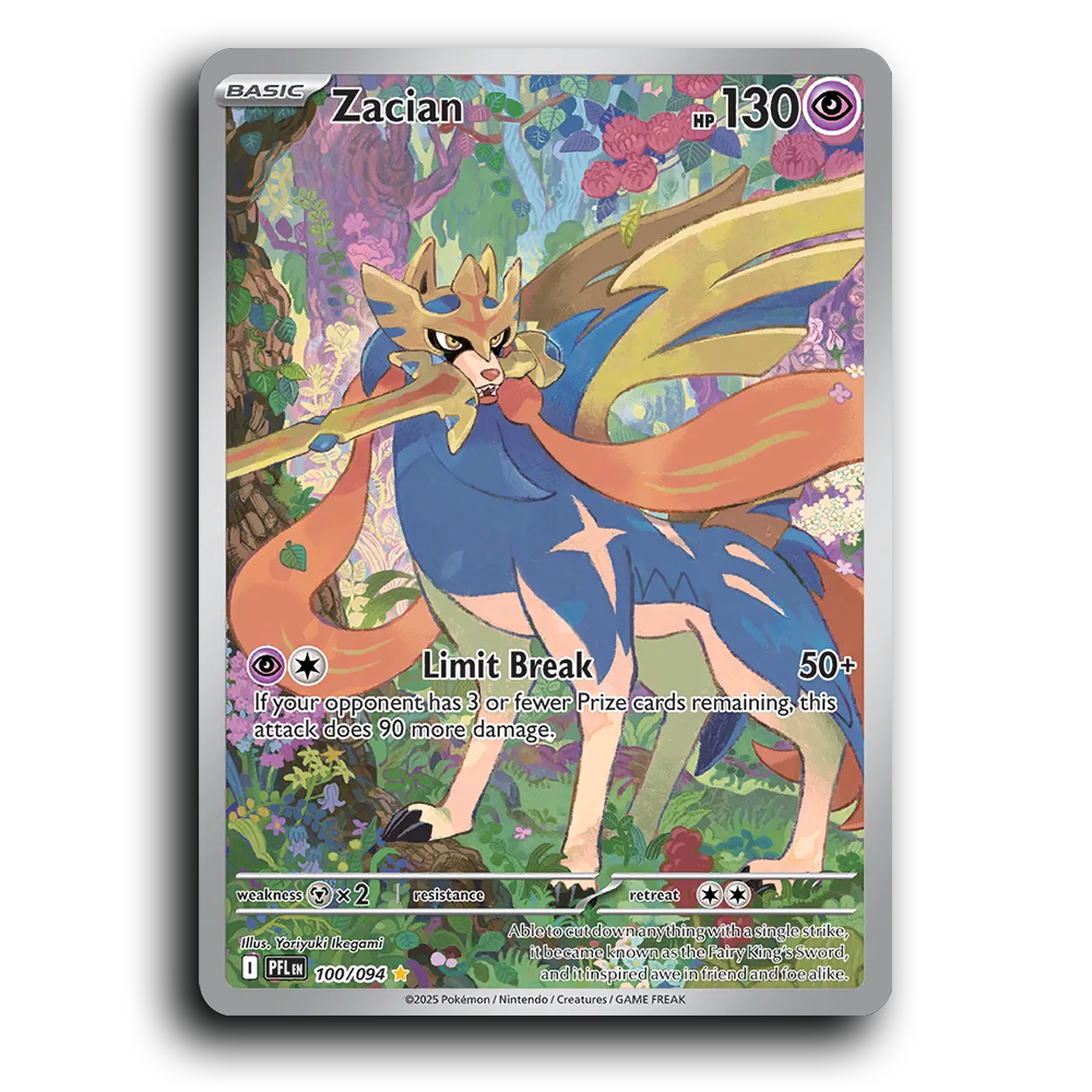 Zacian (100/094) [Phantasmal Flames] Illustration Rare Pokemon Card TCG Near Mint NM Holofoil