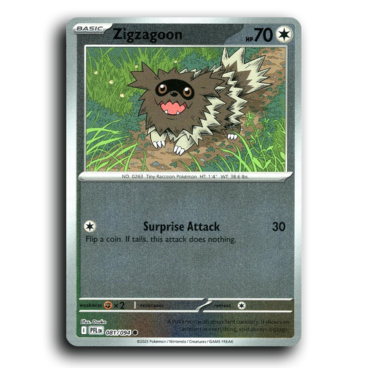 Zigzagoon (081/094) [Phantasmal Flames] Common Pokemon Card TCG Near Mint NM Reverse Holo