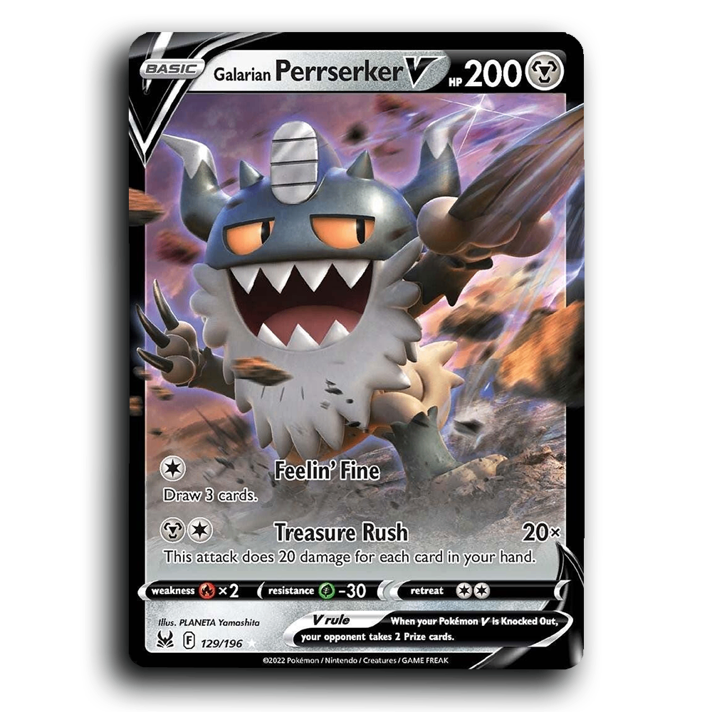Galarian Perrserker V (129/196) [Lost Origin]