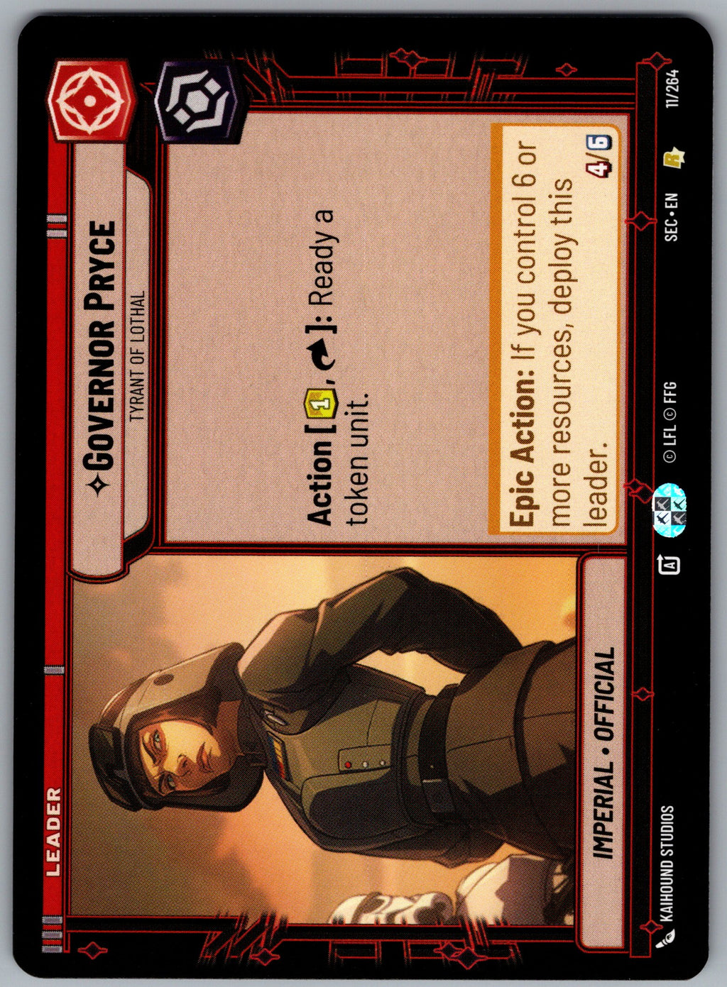 Governor Pryce - Tyrant of Lothal (Back)