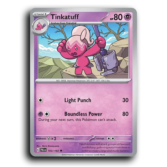 Tinkatuff (103/193) [Paldea Evolved] Uncommon Pokemon Card TCG Near Mint NM
