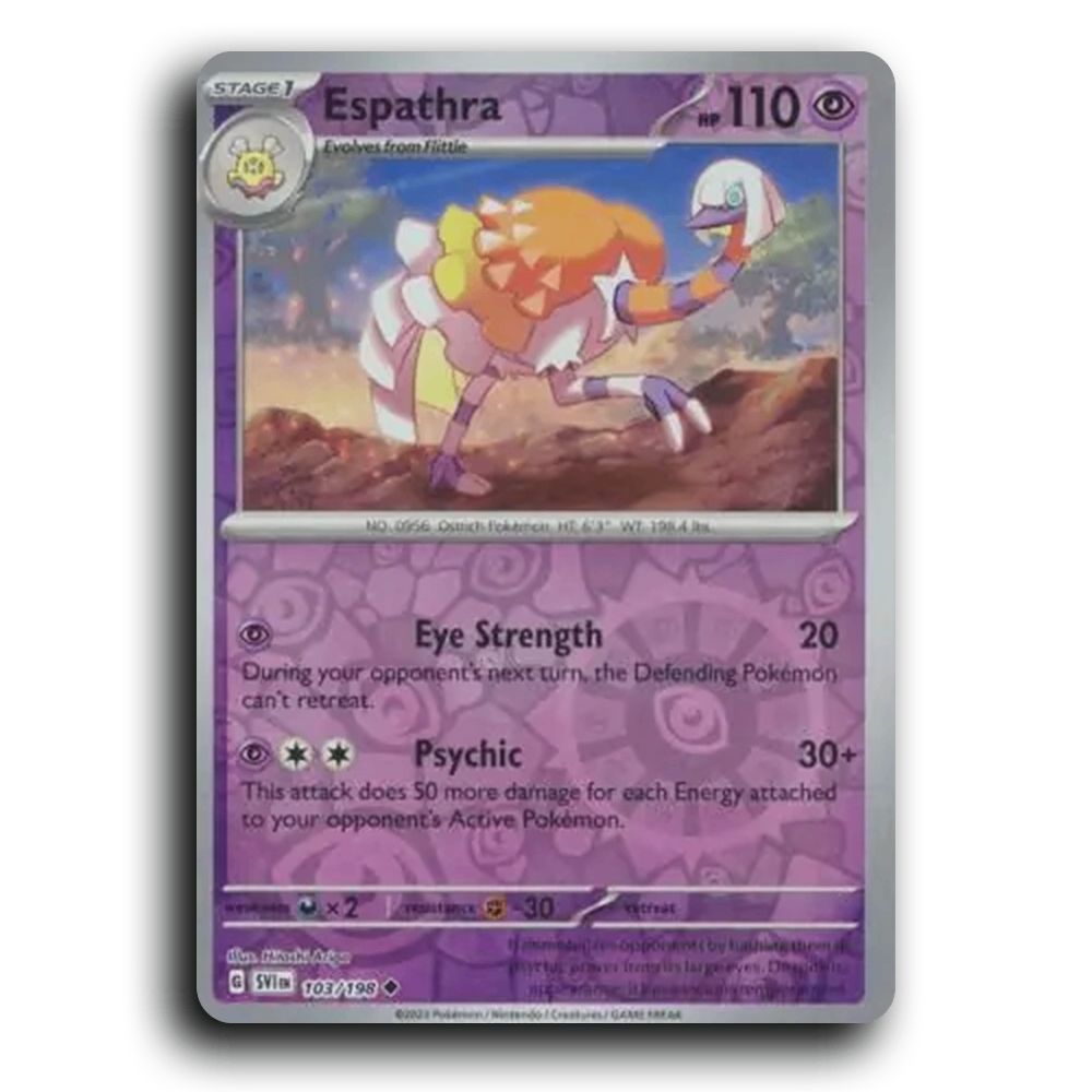 Espathra (103/198) [Scarlet & Violet] Uncommon Hitoshi Ariga Pokemon Card TCG Near Mint NM Reverse Holo