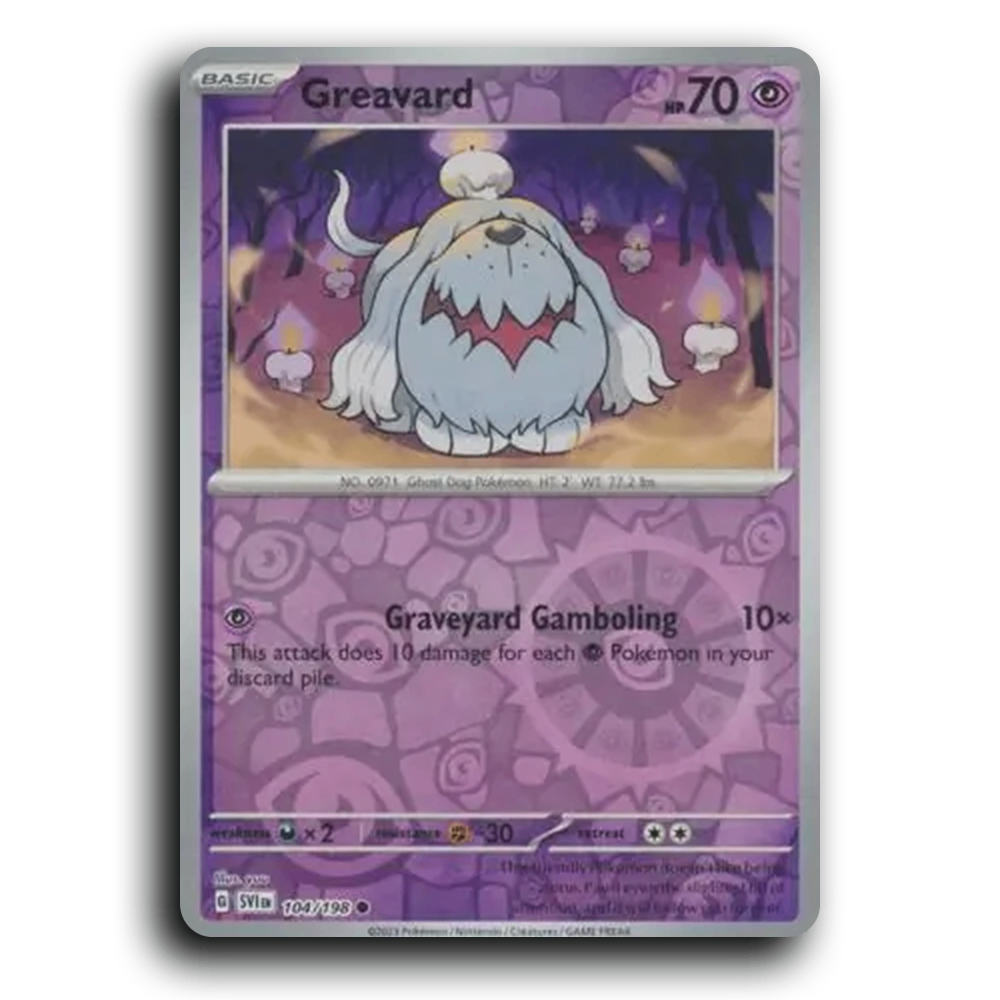 Greavard (104/198) [Scarlet & Violet] Common yuu Pokemon Card TCG Near Mint NM Reverse Holo