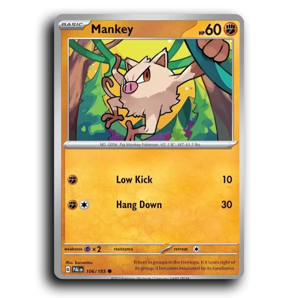 Mankey (106/193) [Paldea Evolved] Common Pokemon Card TCG Near Mint NM