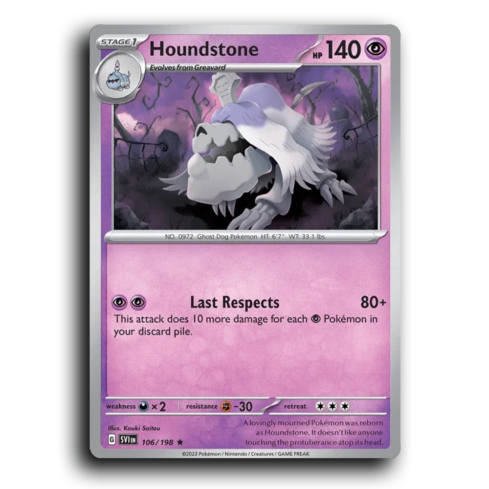 Houndstone (106/198) [Scarlet & Violet] Rare Kouki Saitou Pokemon Card TCG Near Mint NM
