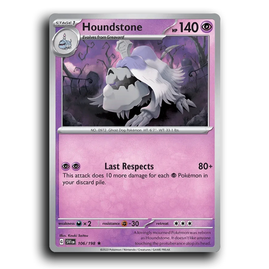 Houndstone (106/198) [Scarlet & Violet] Rare Kouki Saitou Pokemon Card TCG Near Mint NM
