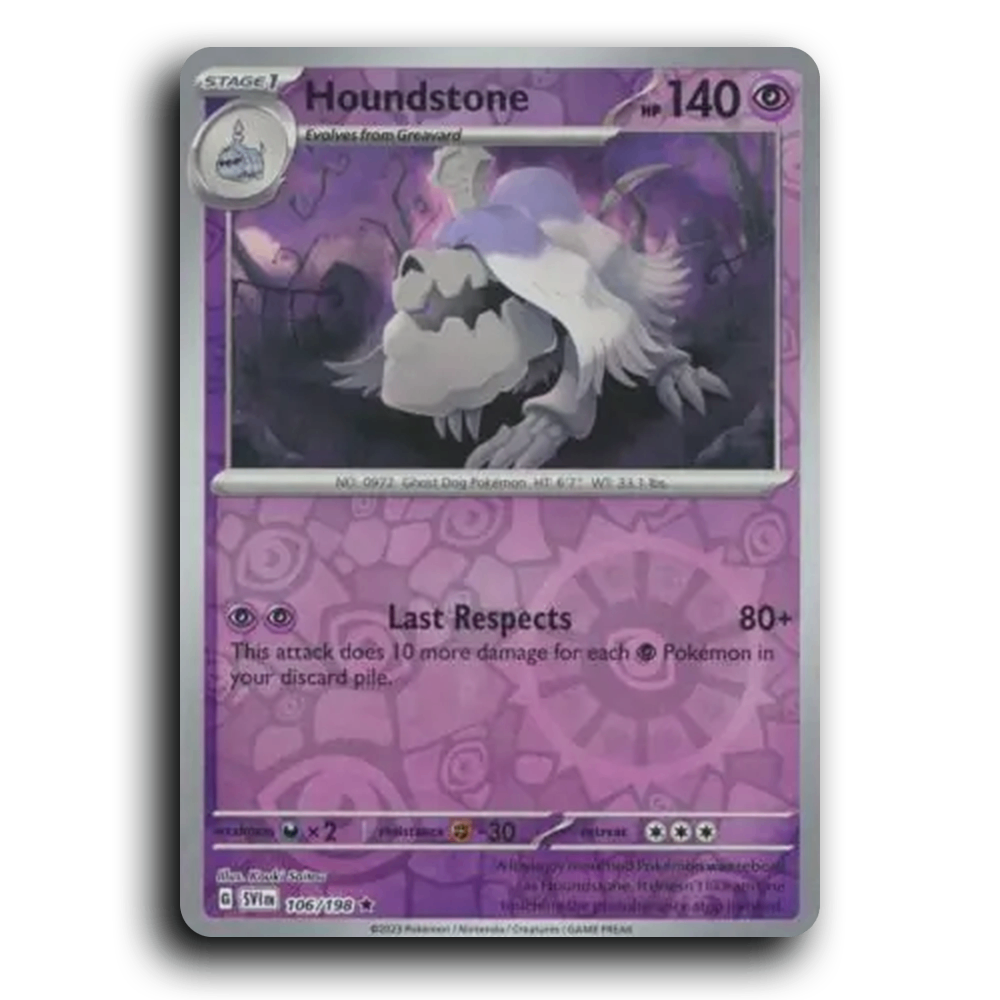 Houndstone (106/198) [Scarlet & Violet] Rare Kouki Saitou Pokemon Card TCG Near Mint NM Reverse Holo