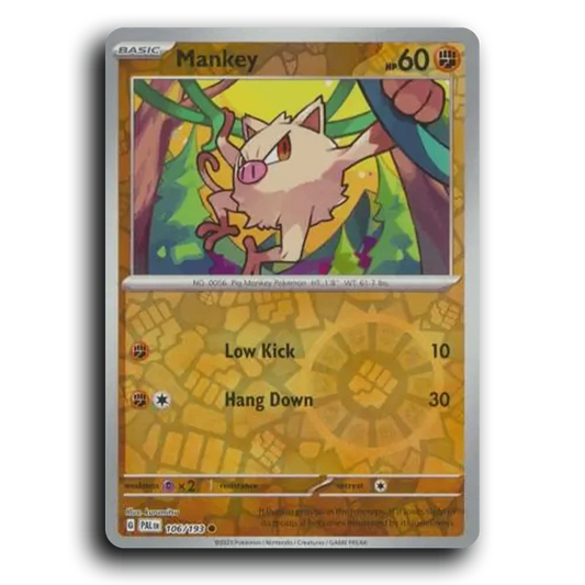 Mankey (106/193) [Paldea Evolved] Common Pokemon Card TCG Near Mint NM Reverse Holo