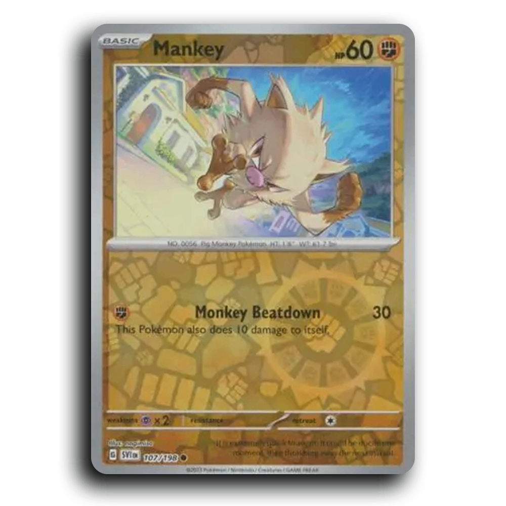 Mankey (107/198) [Scarlet & Violet] Common nagimiso Pokemon Card TCG Near Mint NM Reverse Holo