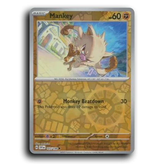 Mankey (107/198) [Scarlet & Violet] Common nagimiso Pokemon Card TCG Near Mint NM Reverse Holo